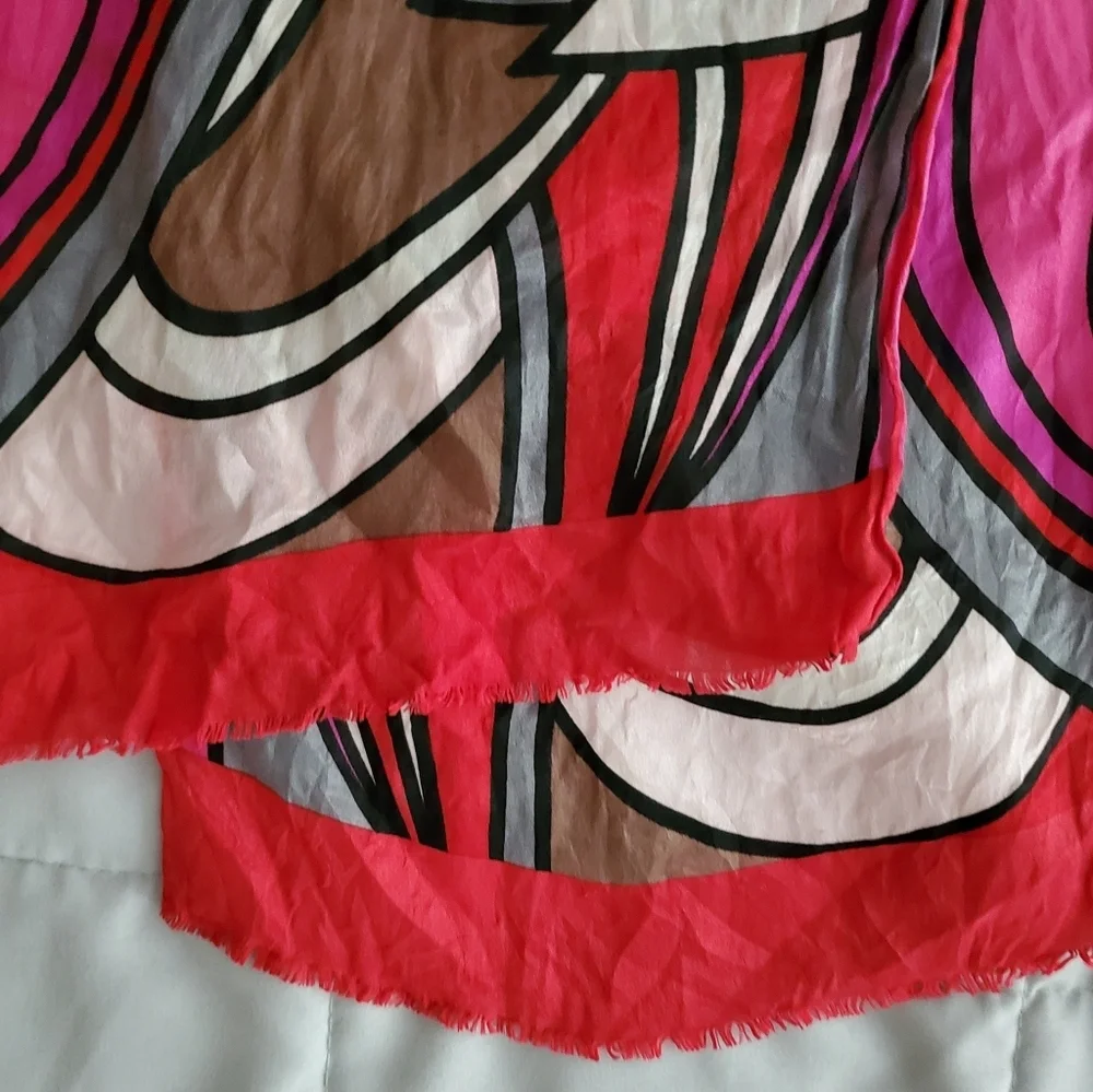 Multi Print Silk Scarf